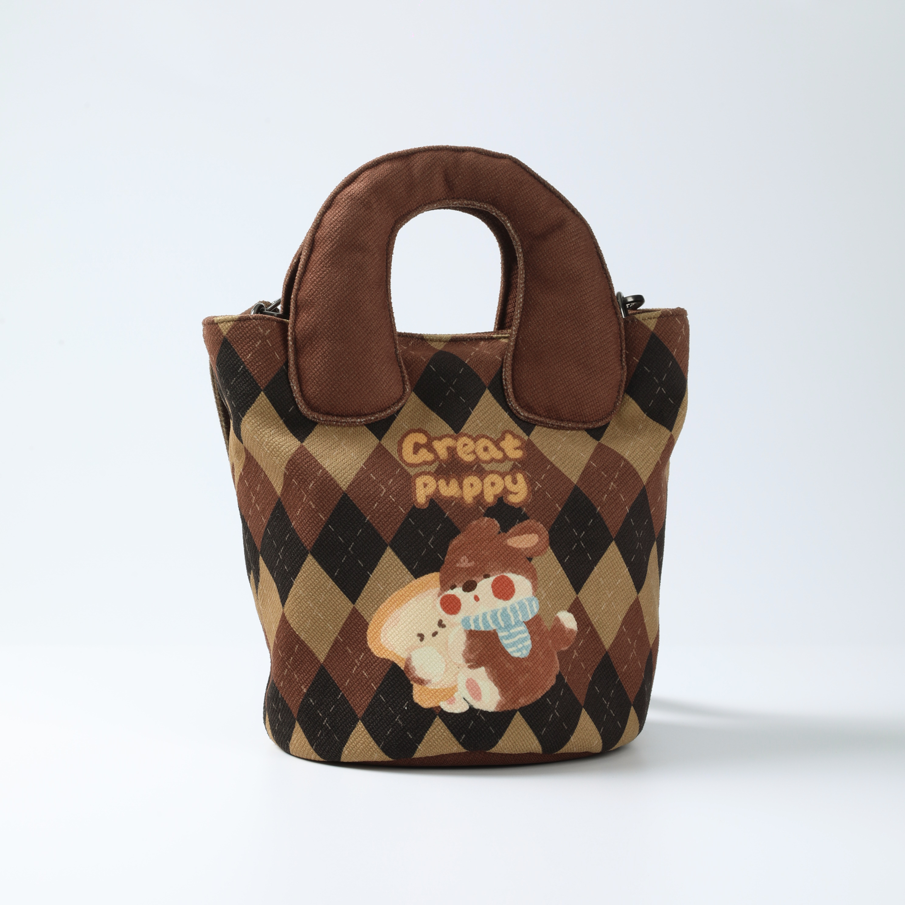 Retro Diamond Pattern Shoulder Bag