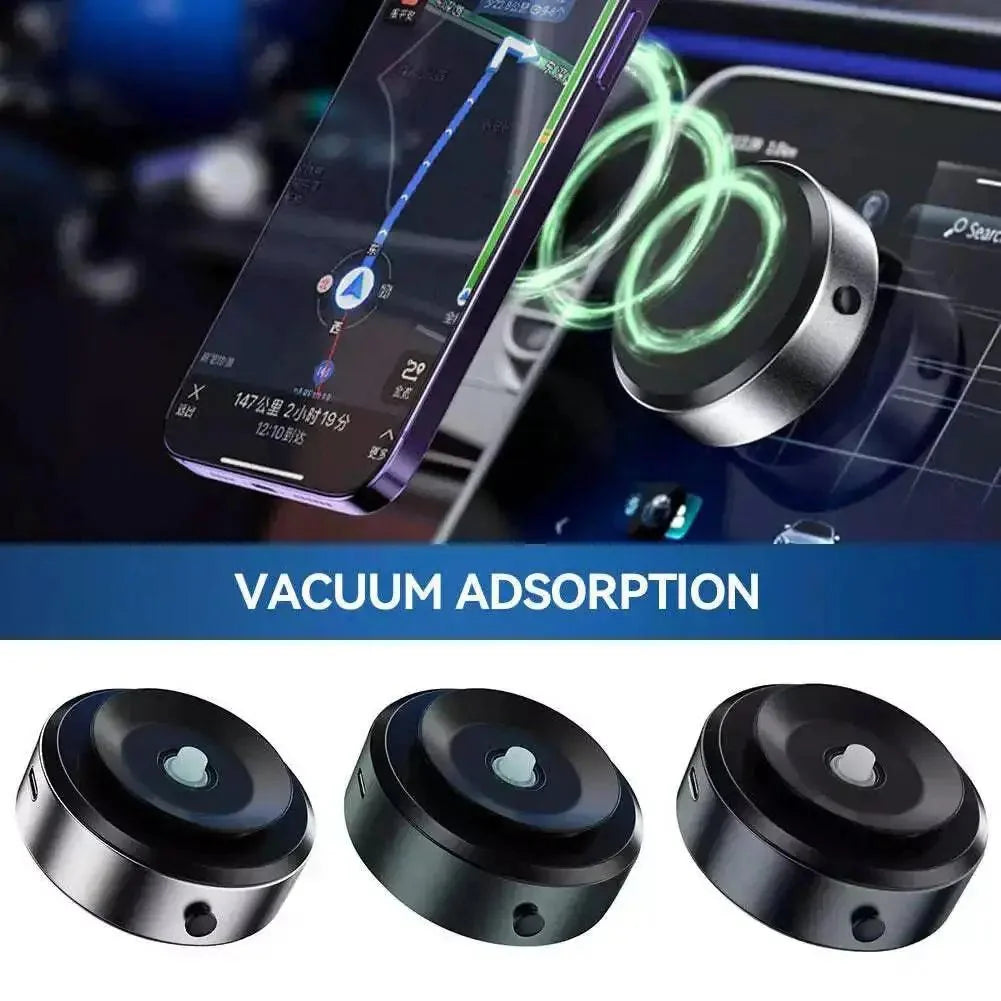 2 - in - 1 Magnetic Wireless Car Charger with Dual - Sided Rotation & Vacuum Suction - Featured Mart
