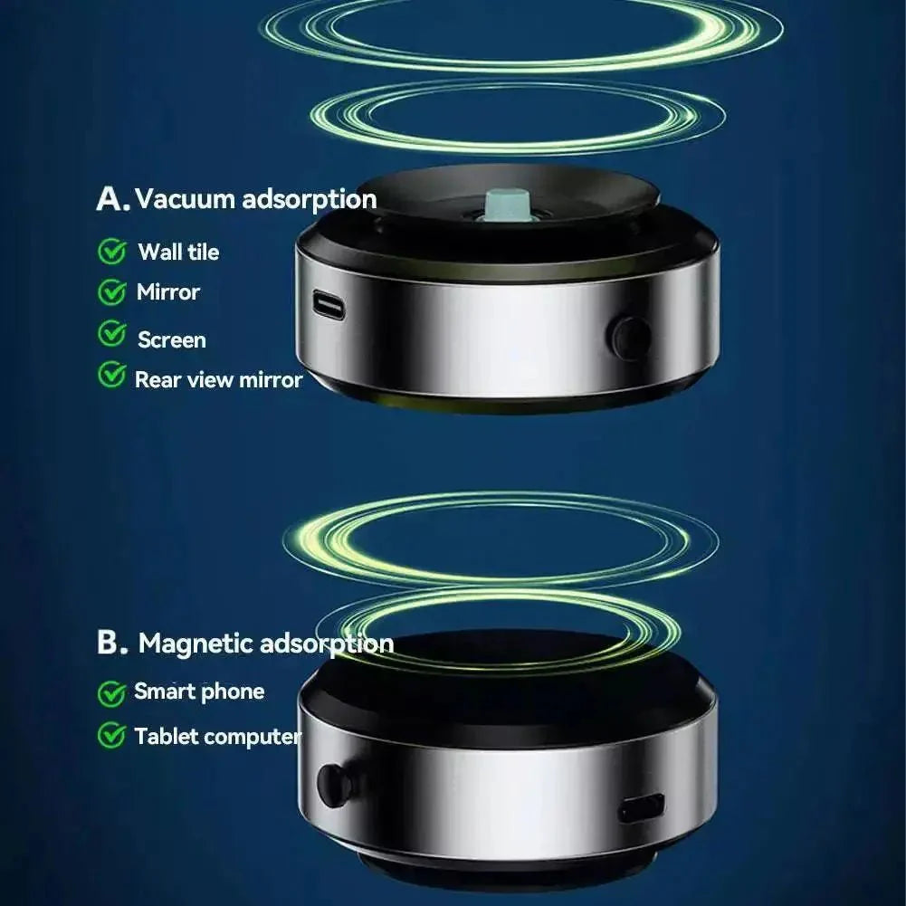 2 - in - 1 Magnetic Wireless Car Charger with Dual - Sided Rotation & Vacuum Suction - Featured Mart