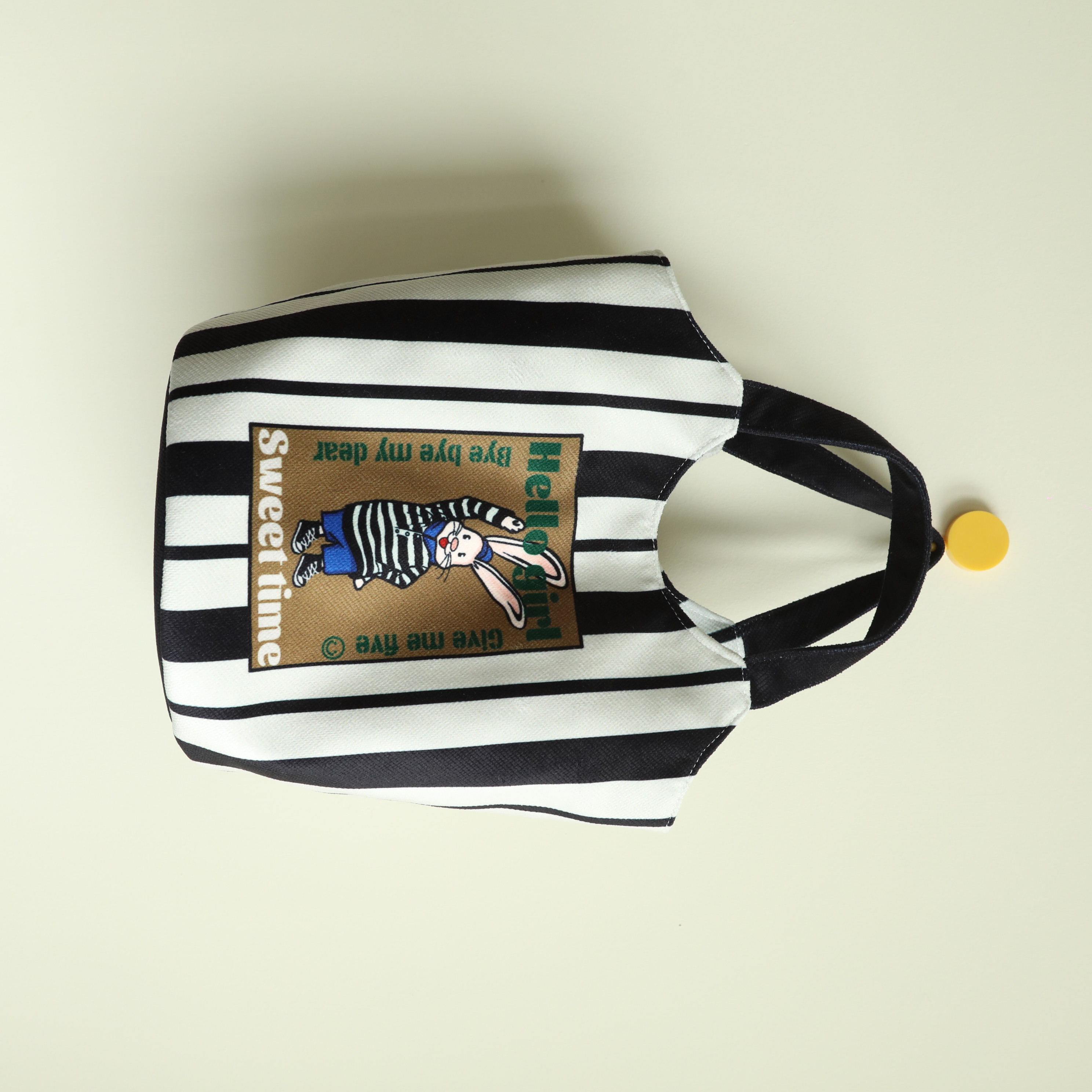 Black & White Stripe Shoulder Bag