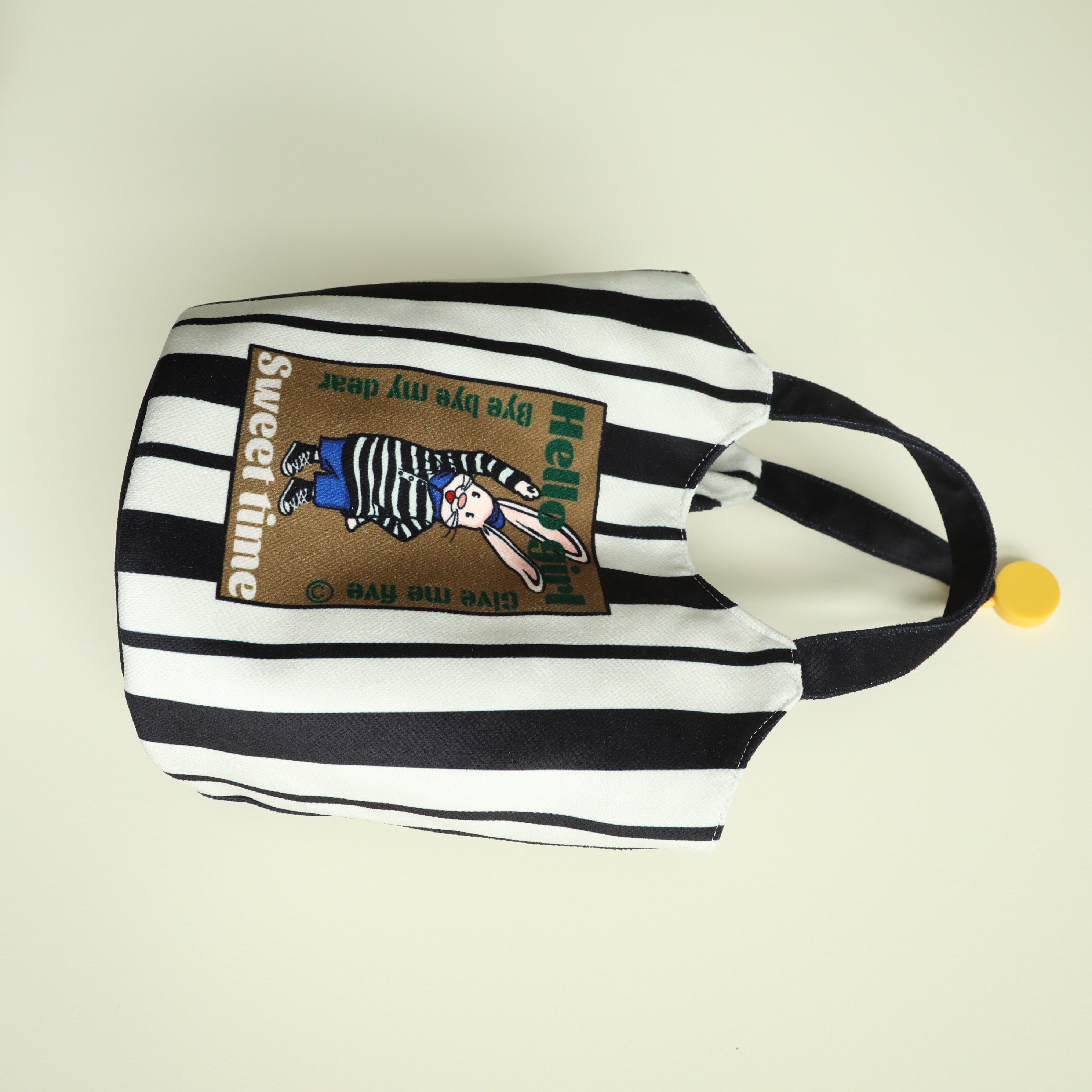 Black & White Stripe Shoulder Bag