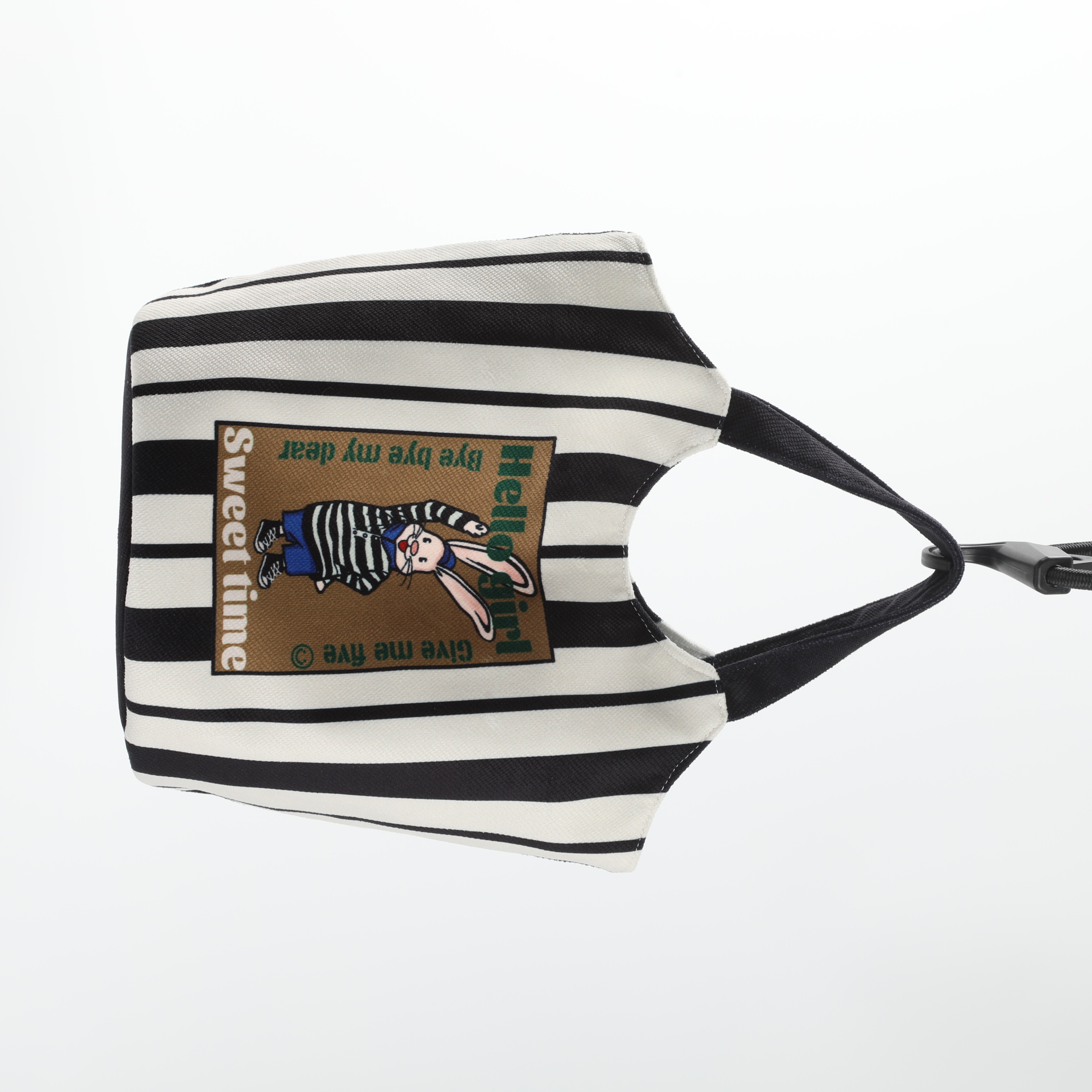Black & White Stripe Shoulder Bag