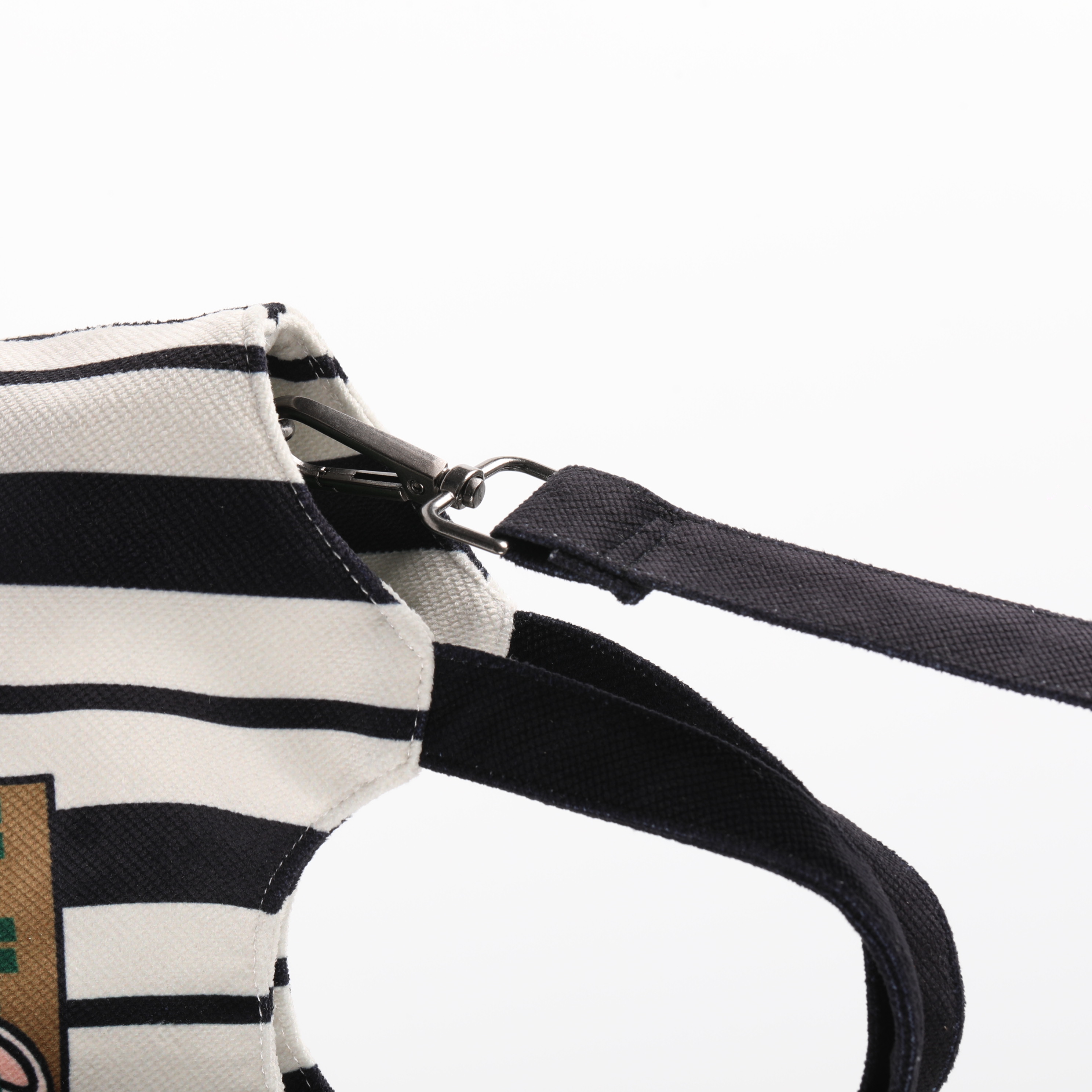 Black & White Stripe Shoulder Bag