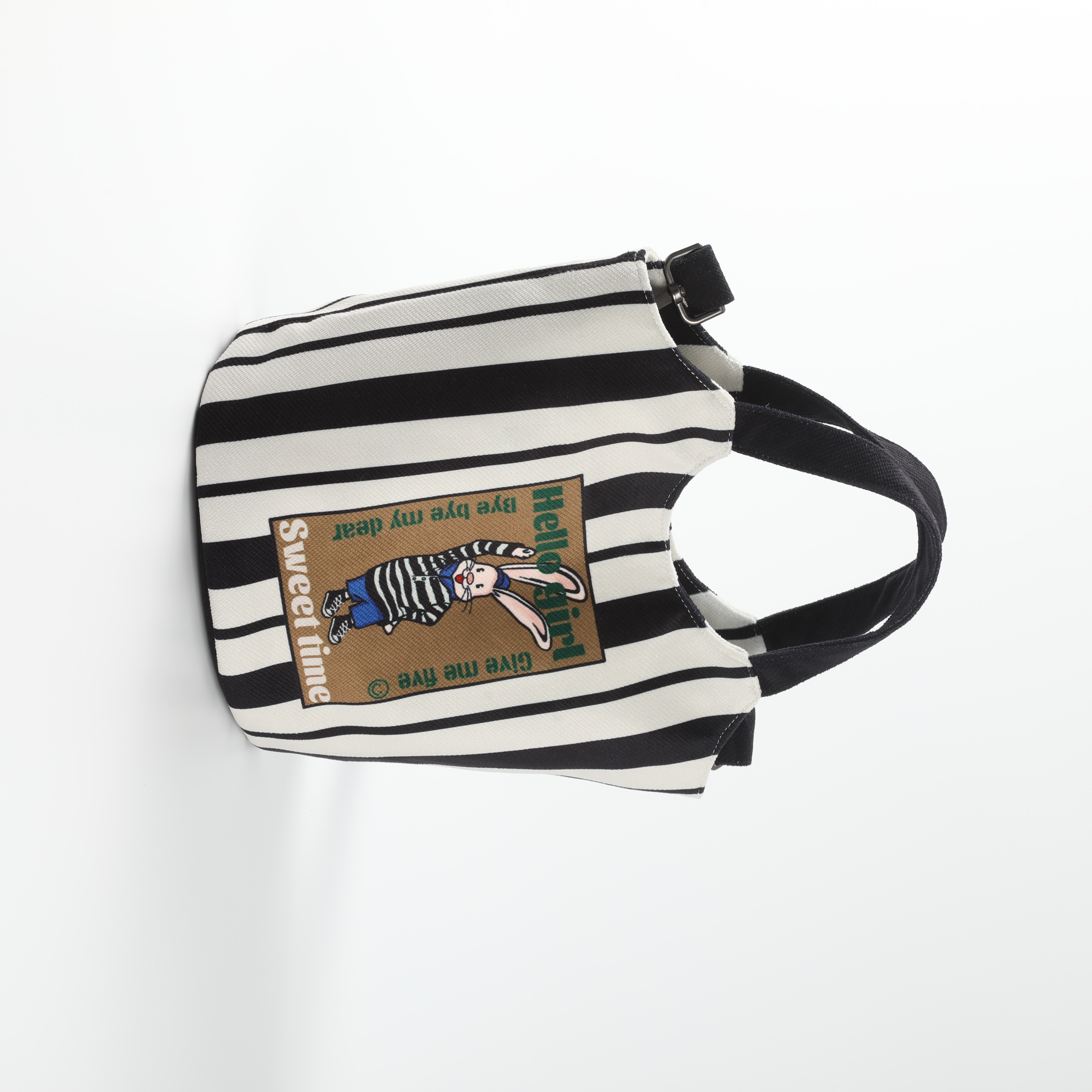 Black & White Stripe Shoulder Bag