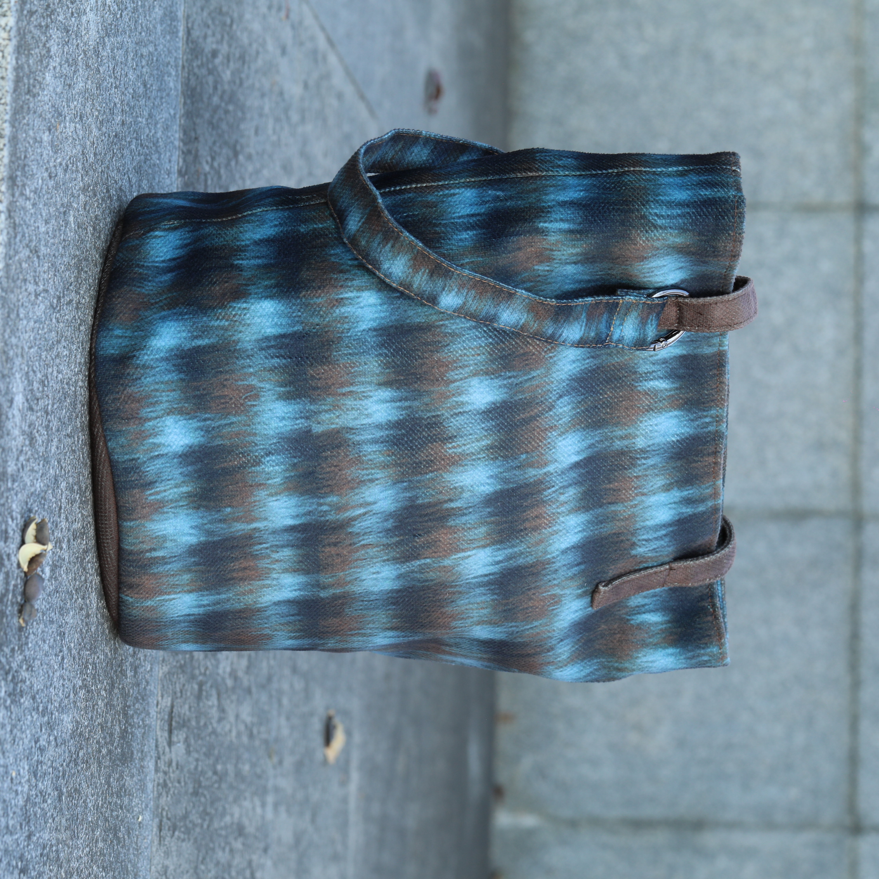 Vintage Blue Plaid Tote Bag