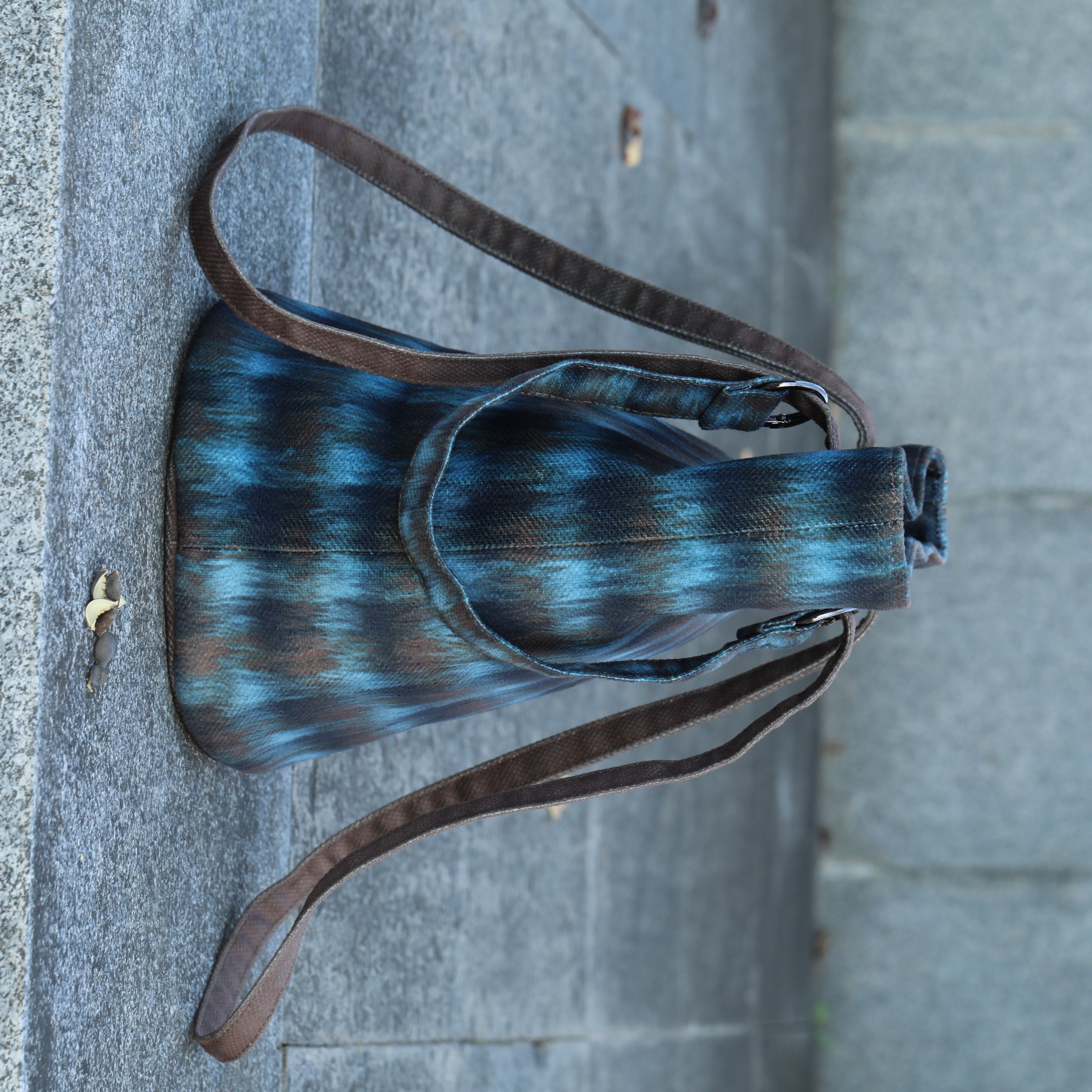 Vintage Blue Plaid Tote Bag