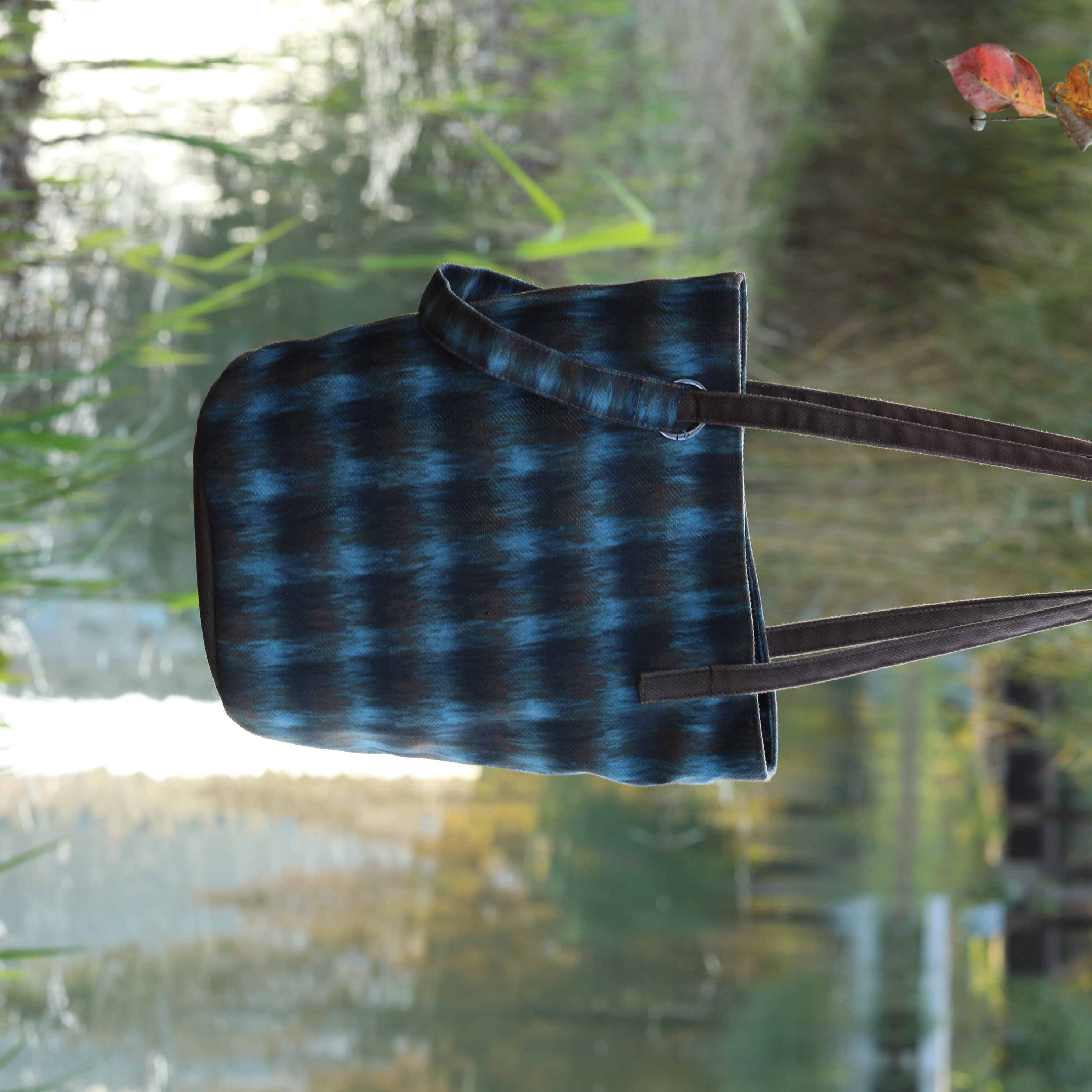Vintage Blue Plaid Tote Bag
