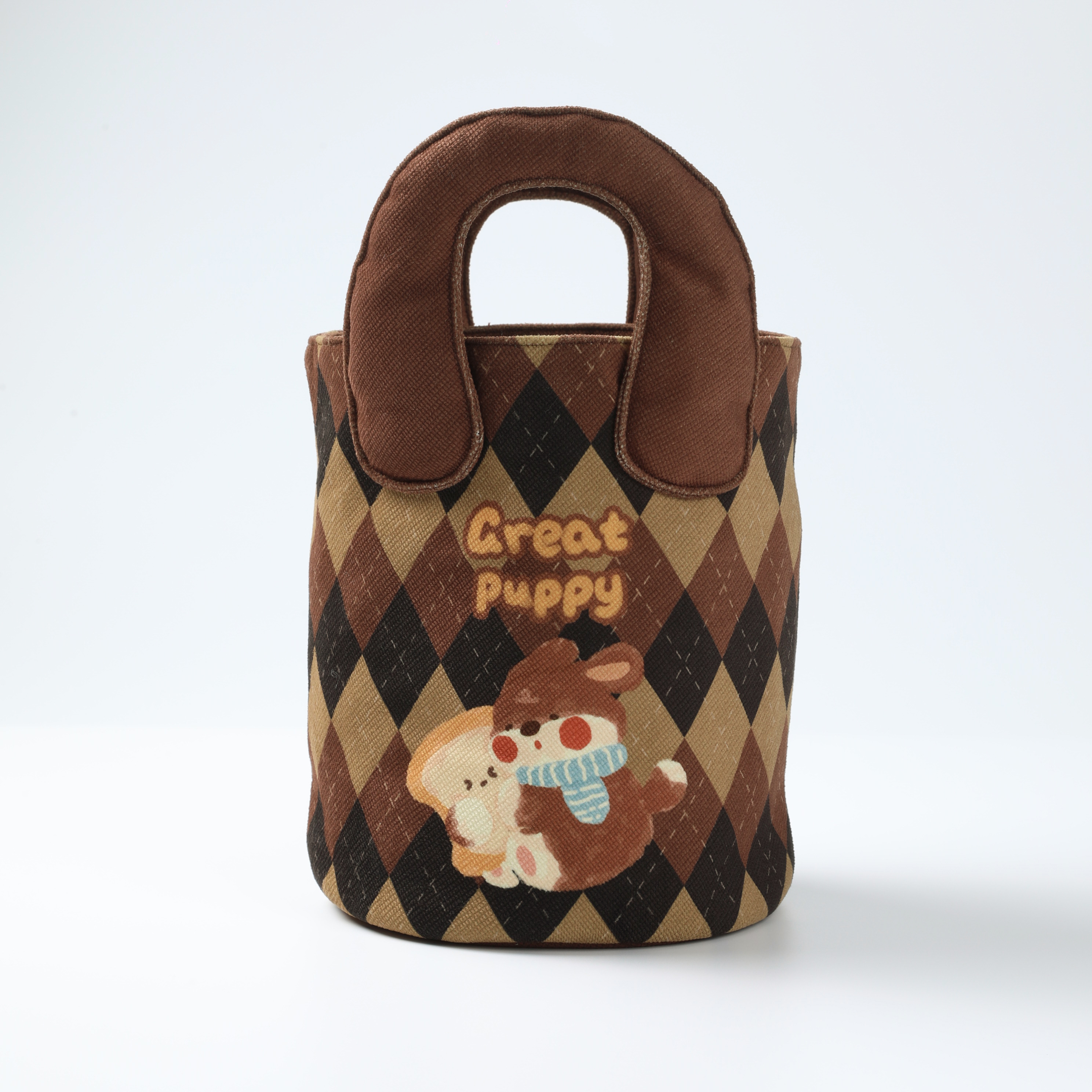 Retro Diamond Pattern Shoulder Bag