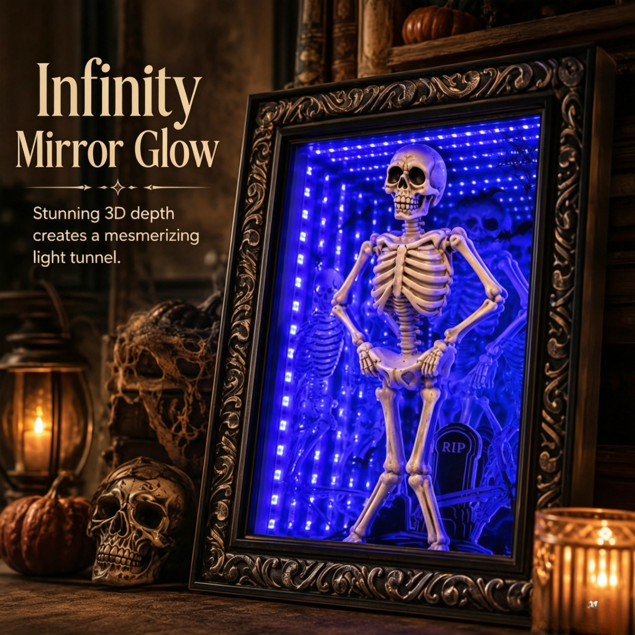 🕯️ A Gothic Graveyard Scene — Glowing, Dancing, and Hauntingly Beautiful