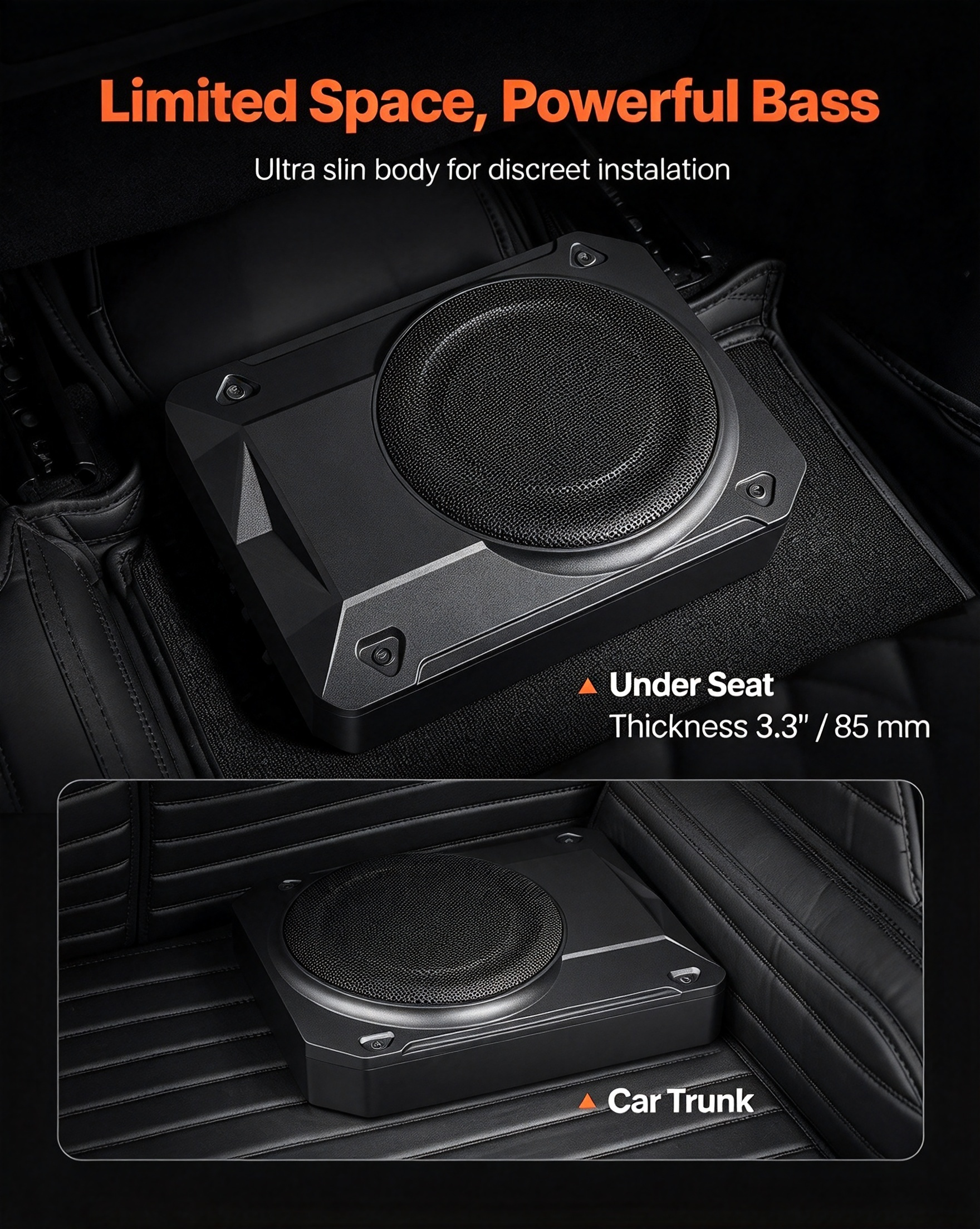 🚗 Deep Bass Without Losing an Inch of Space