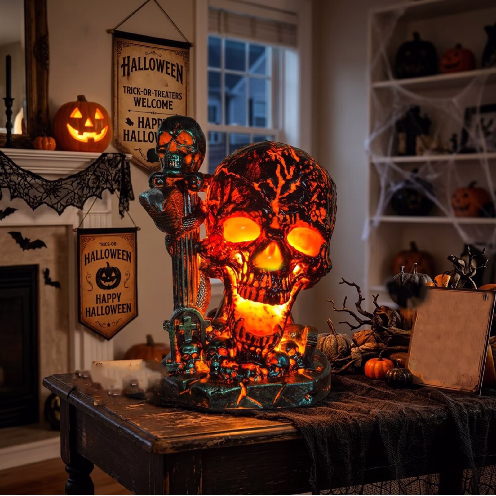 💀 HALLOWEEN SKULL LAMP 