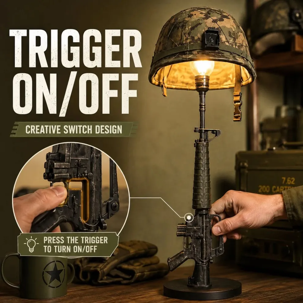 🔫 Tactical Rifle Table Lamp – Creative Trigger Control Desk Light