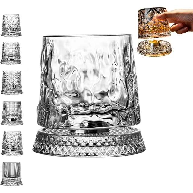360° Rotating Whiskey Glass