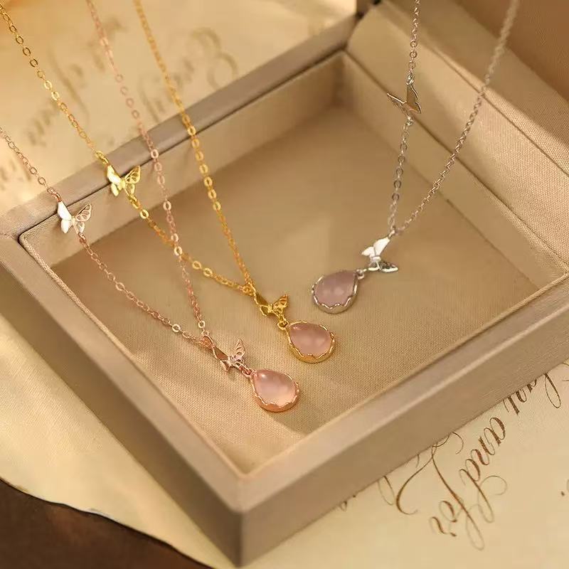 Rose quartz -【Necklace】| 925 silver