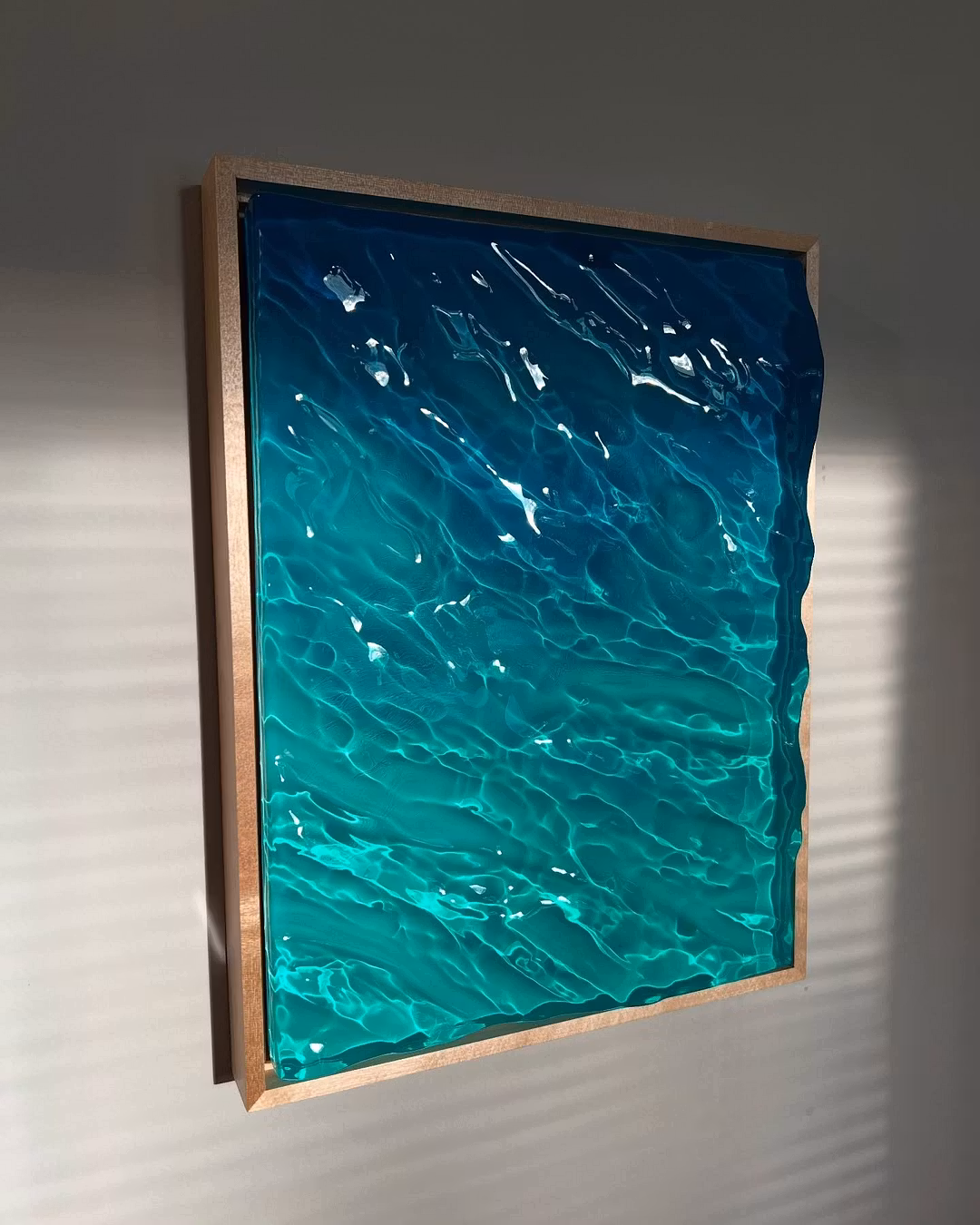 Handmade 3D Epoxy Resin Ocean Wave Art Decor 🌊
