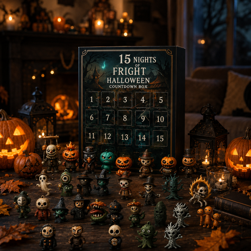 Novocanvas Halloween countdown box styled for seasonal display