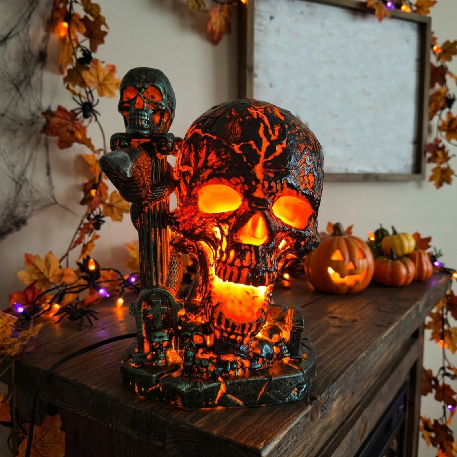 Halloween Skull Sword Lamp