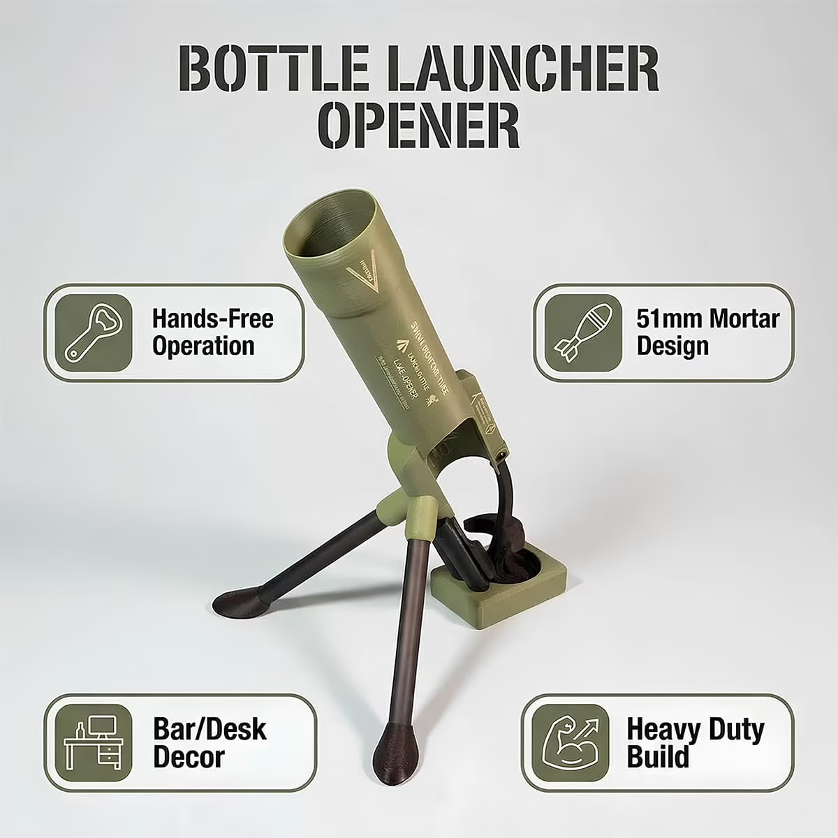 Fun Tactical Mortar Bottle Opener 💥✨