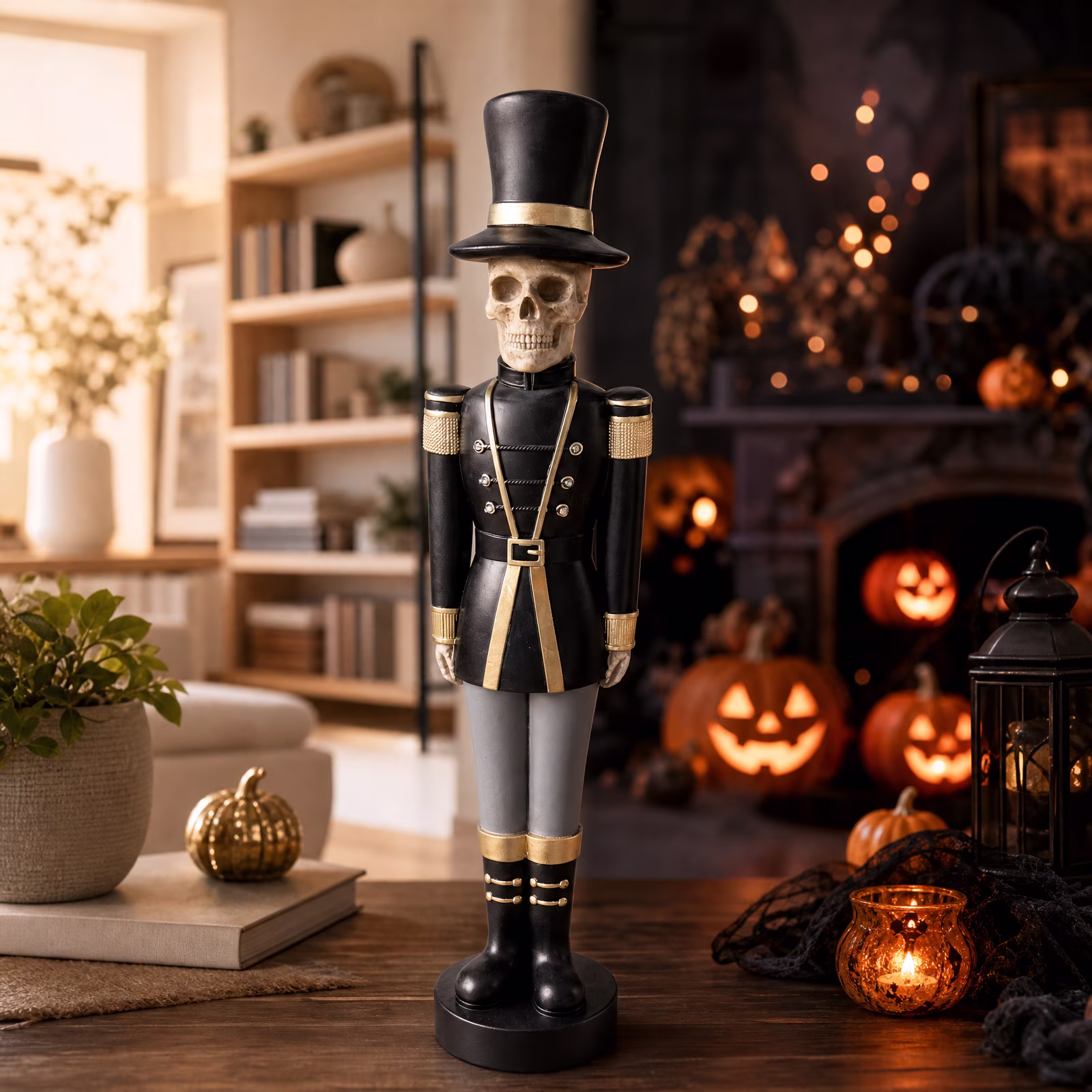 Skeleton Nutcracker Figurine – 14" of Spooky Holiday Elegance 💀🎄