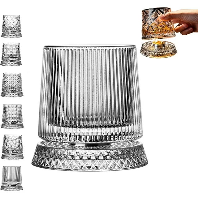 360° Rotating Whiskey Glass