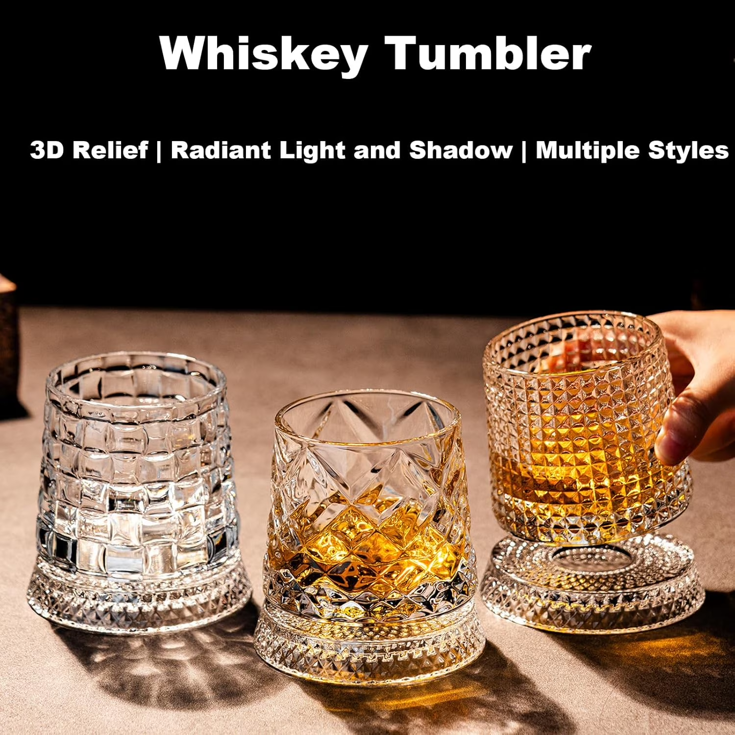 360° Rotating Whiskey Glass