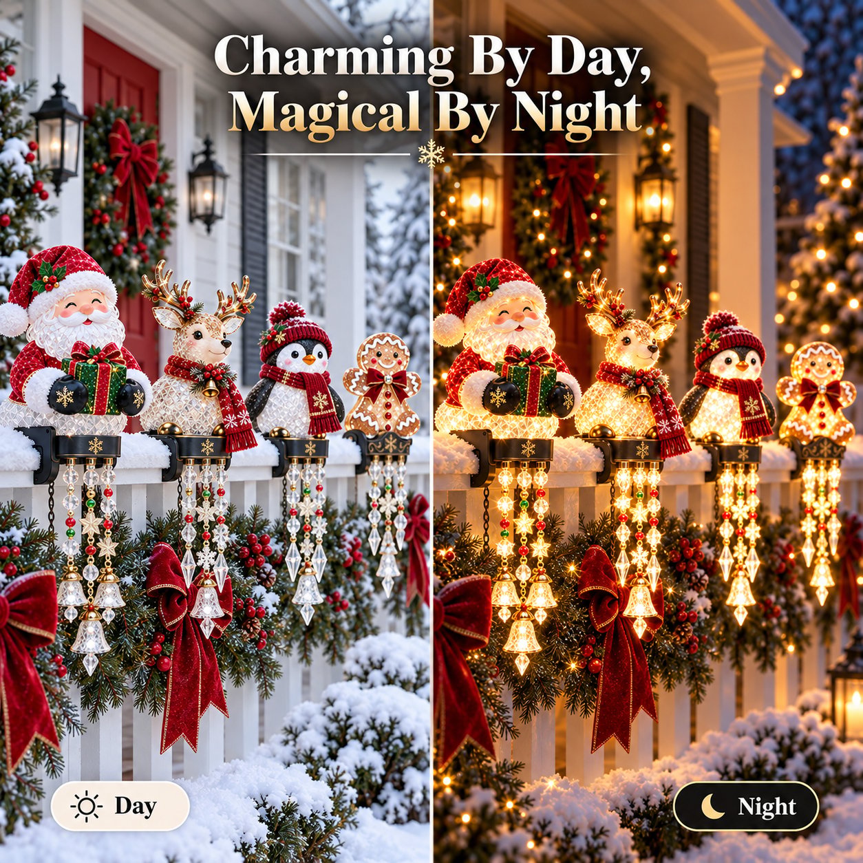 🎄 Christmas Railing Lights – Turn Your Porch Into a Wonderland