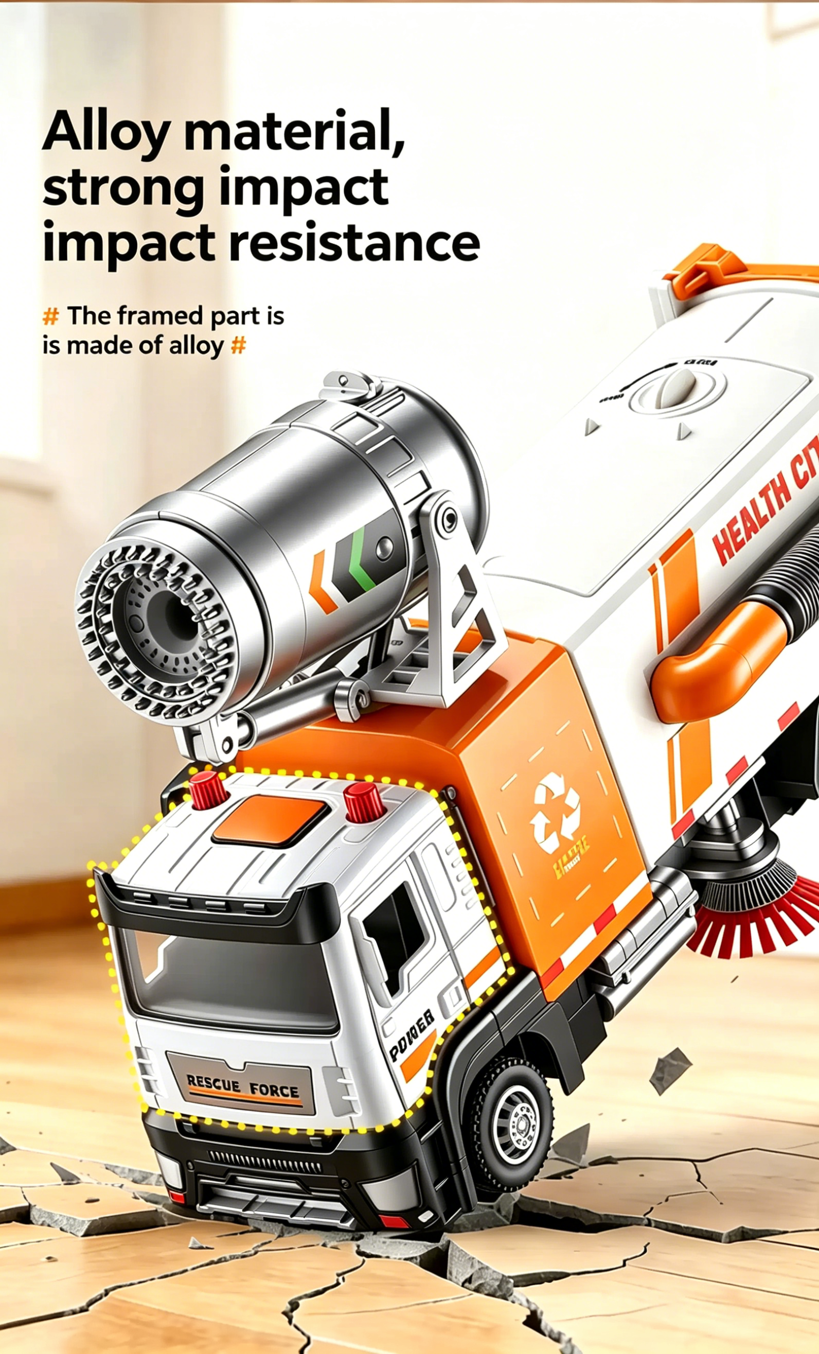 Kids’ Alloy Sanitation Truck Toy 🚛♻️