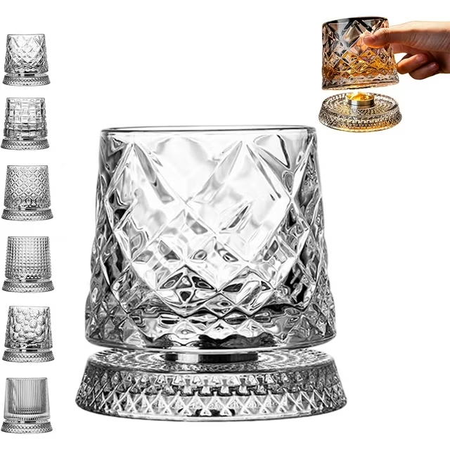 360° Rotating Whiskey Glass