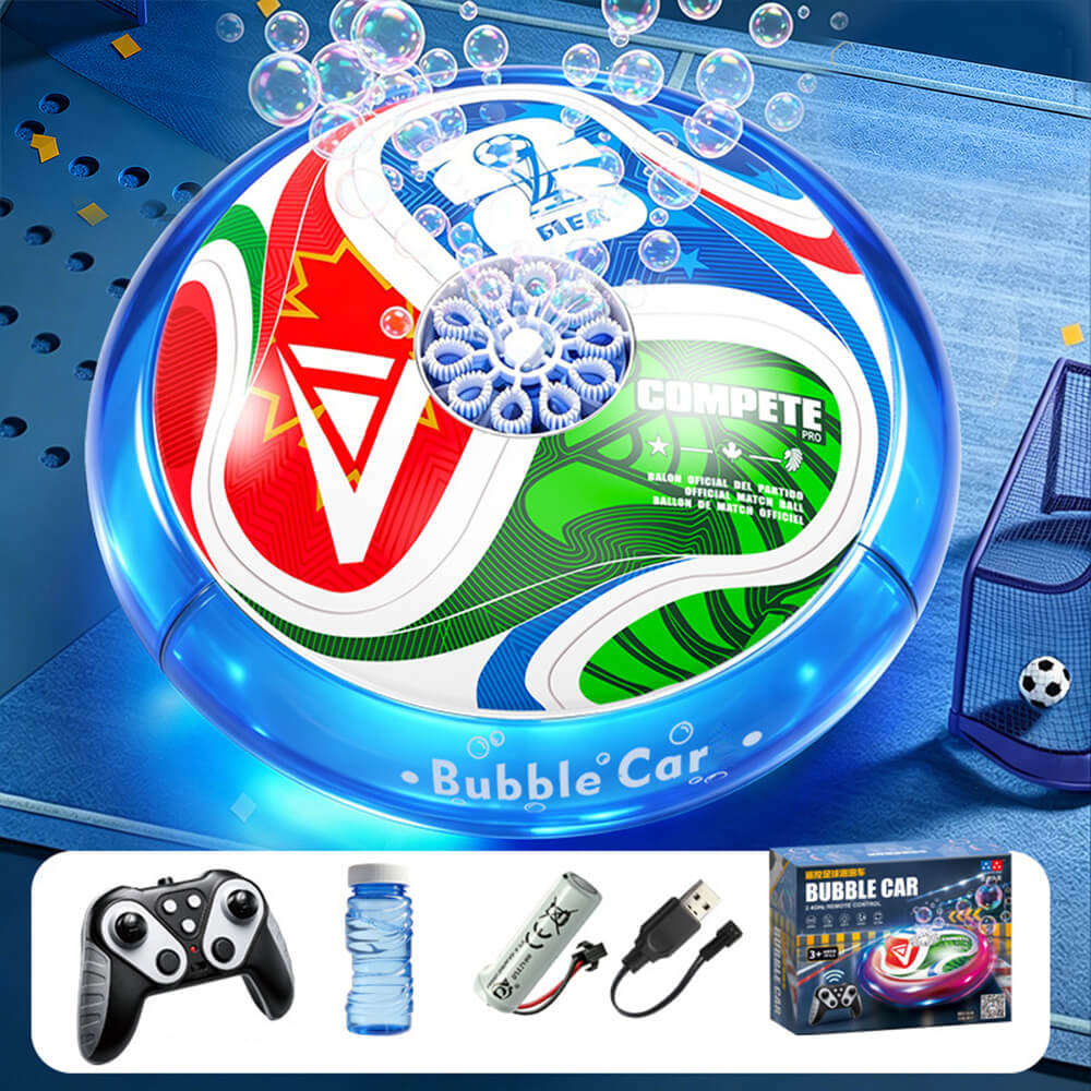 Glowing Hover Soccer with Bubble Blaster – Score, Float, Bubble-Blast! ⚽🫧💡