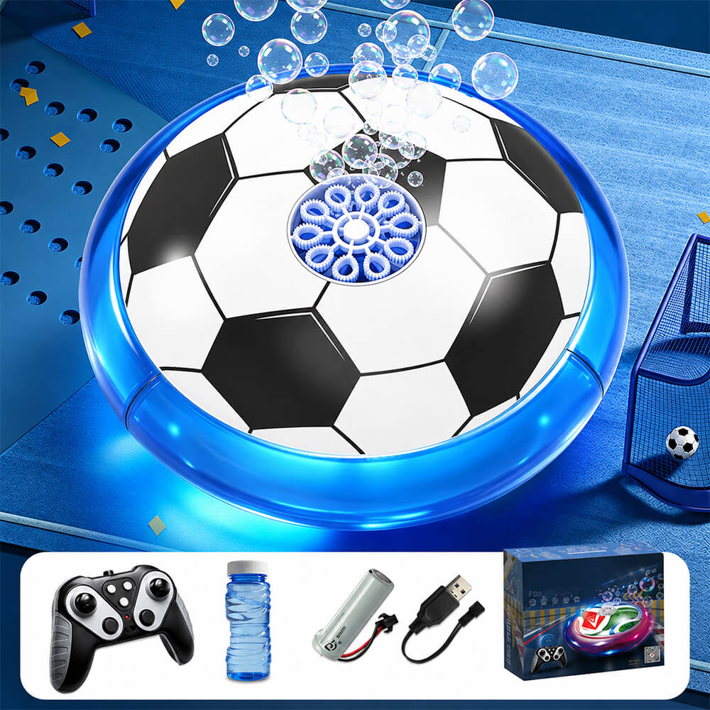 Glowing Hover Soccer with Bubble Blaster – Score, Float, Bubble-Blast! ⚽🫧💡