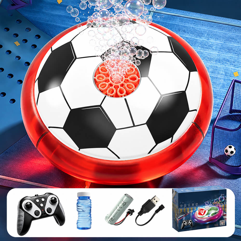 Glowing Hover Soccer with Bubble Blaster – Score, Float, Bubble-Blast! ⚽🫧💡