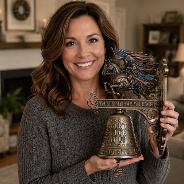 USA 250th Rider Wall Bell – Happy Place Warning 🇺🇸🔔