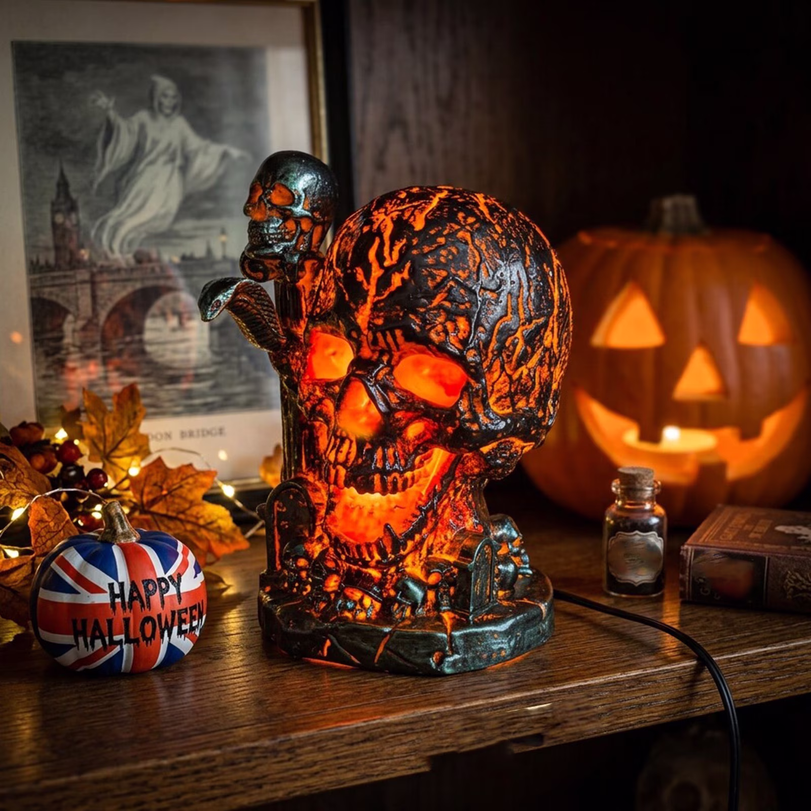 💀 HALLOWEEN SKULL LAMP 