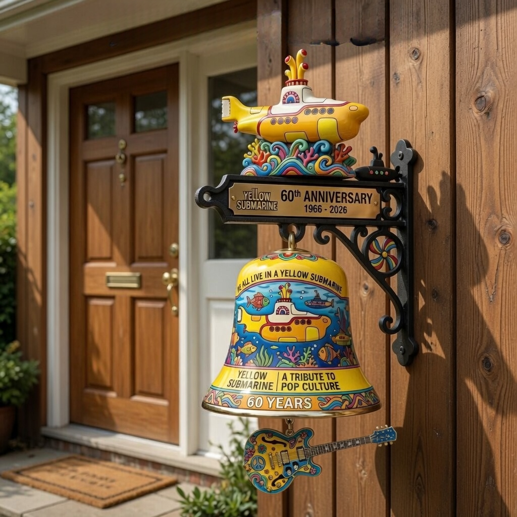 The Beatles Yellow Submarine Wall Bell 🛎️✨