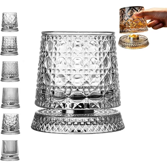 360° Rotating Whiskey Glass