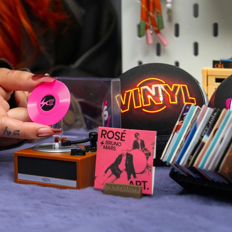 🎵 Mini Turntable. 5 Mystery Vinyls. Endless Surprises.
