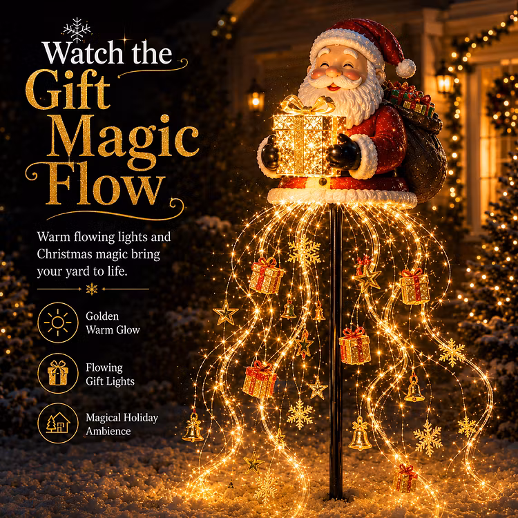 ☃️ Snowman Magic Fountain – Solar Christmas Light