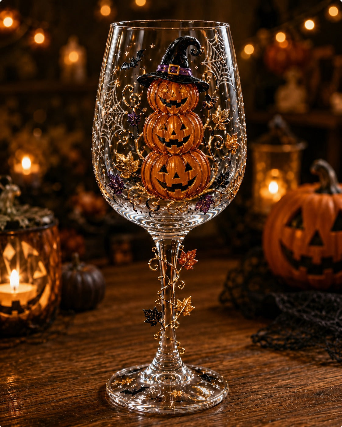 🎃 Halloween Spooky Glass Collection – Raised Artwork Drinking Glasses