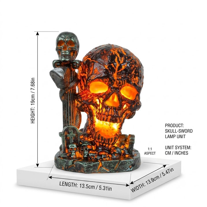 💀 HALLOWEEN SKULL LAMP 