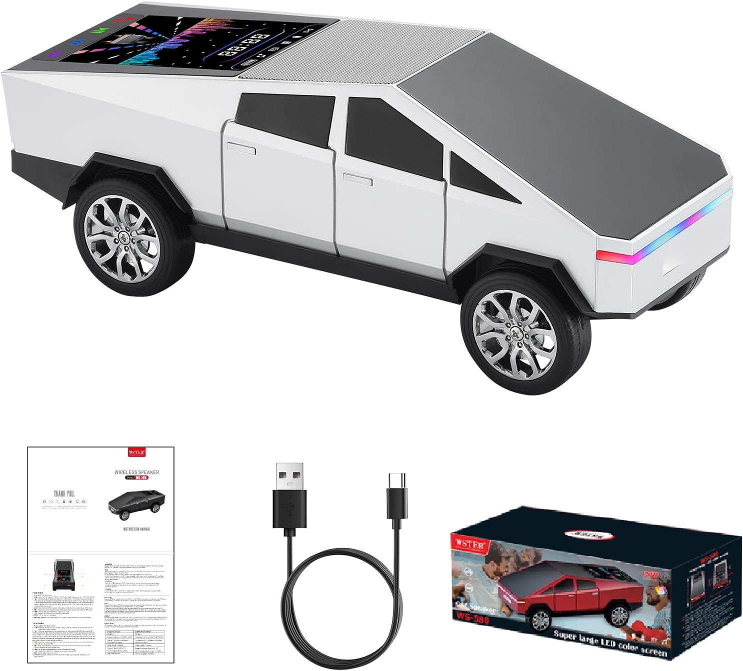 Cybertruck Style Portable Bluetooth Speaker 🚀🔊