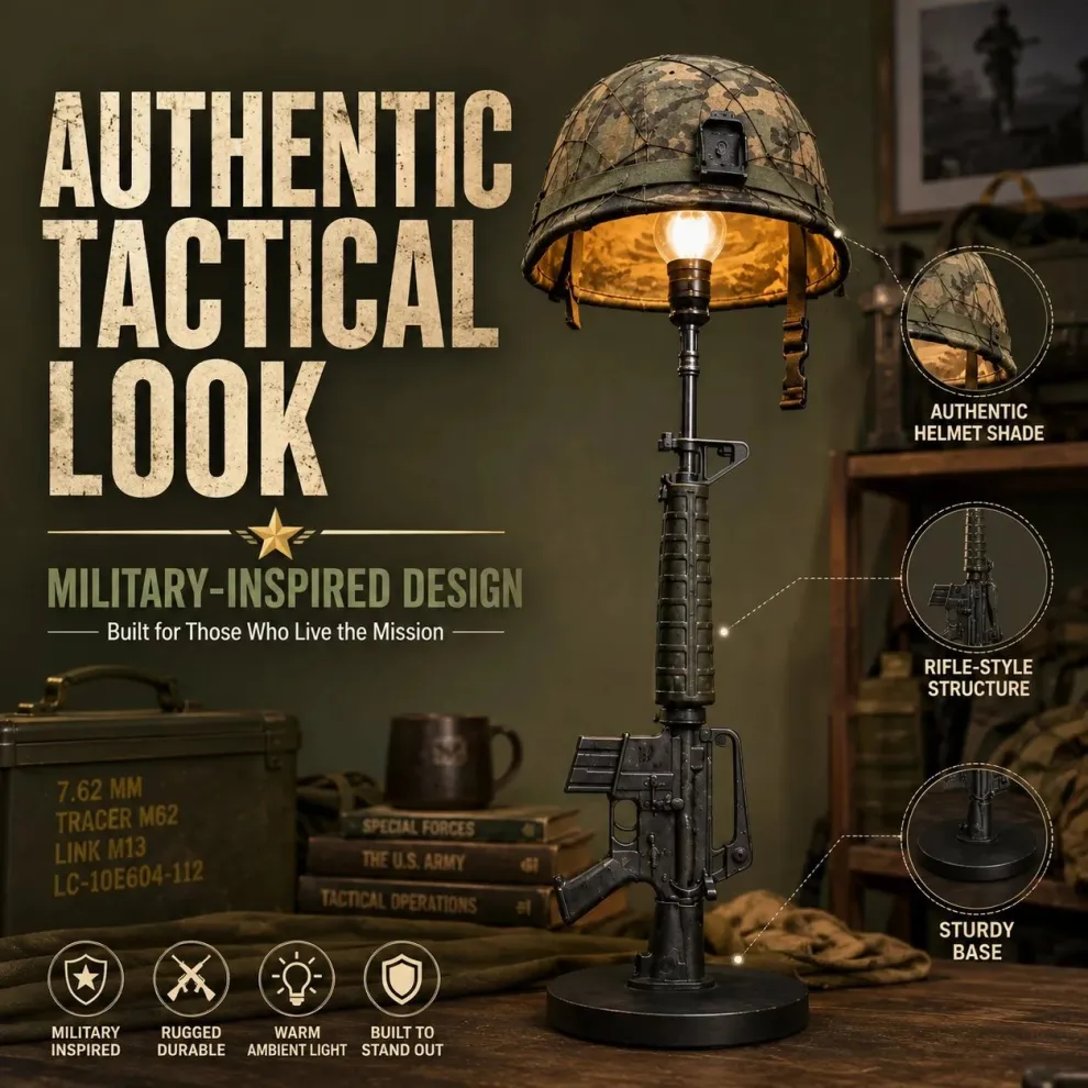 🔫 Tactical Rifle Table Lamp – Creative Trigger Control Desk Light