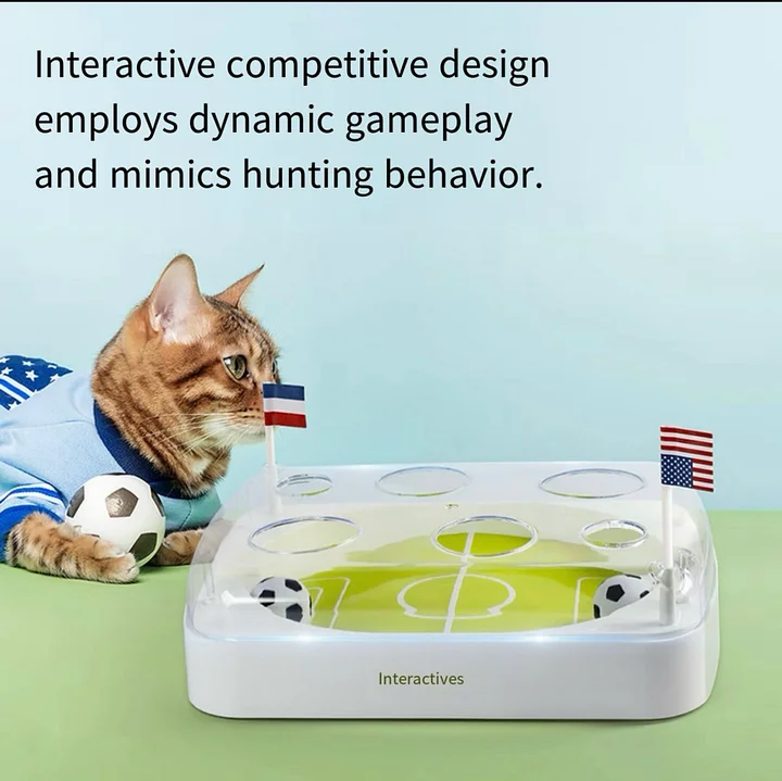 🐾 Interactive Soccer Stadium Cat Toy