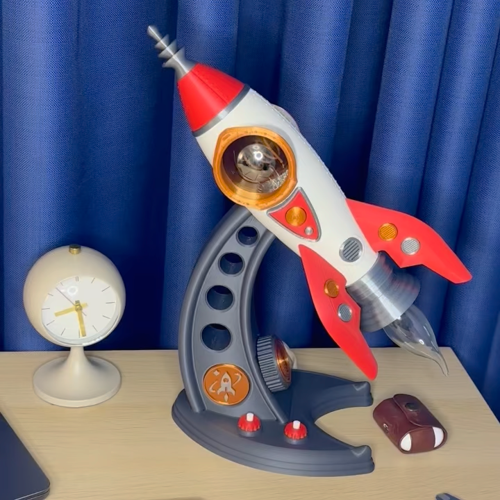 Retro-Futuristic Rocket Lamp 🚀🌌