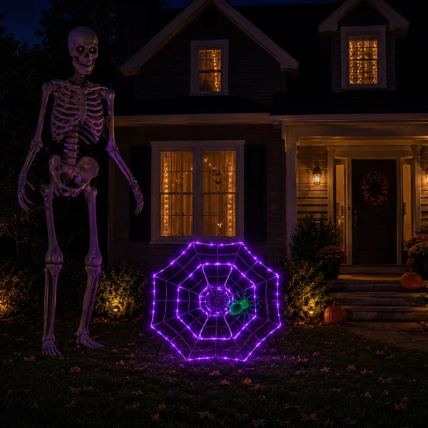 🕷️ Outdoor Animated Spider Web