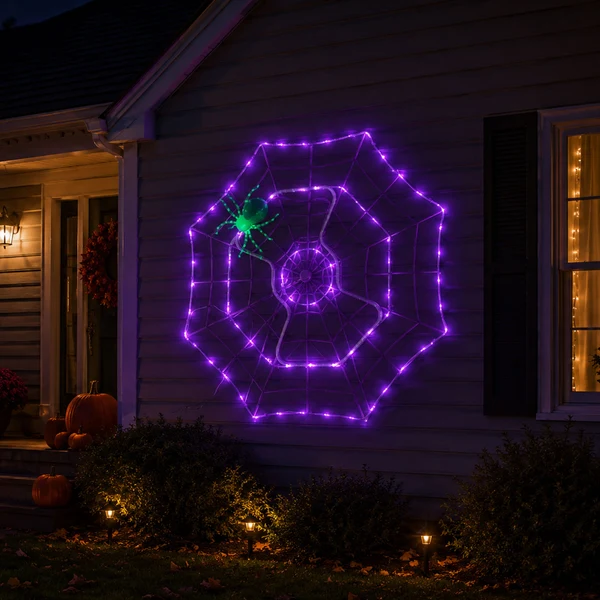 🕷️ Outdoor Animated Spider Web