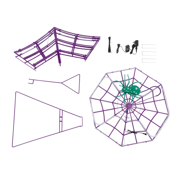 🕷️ Outdoor Animated Spider Web