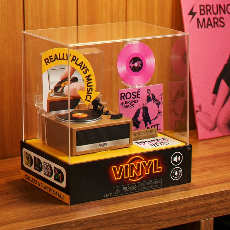 🎵 Mini Turntable. 5 Mystery Vinyls. Endless Surprises.