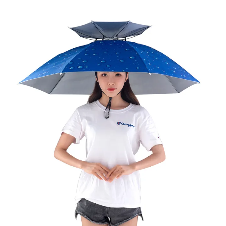 Hands-Free Wearable Umbrella – 37″ ☂️🧢