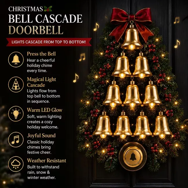 Press the Christmas bell doorbell