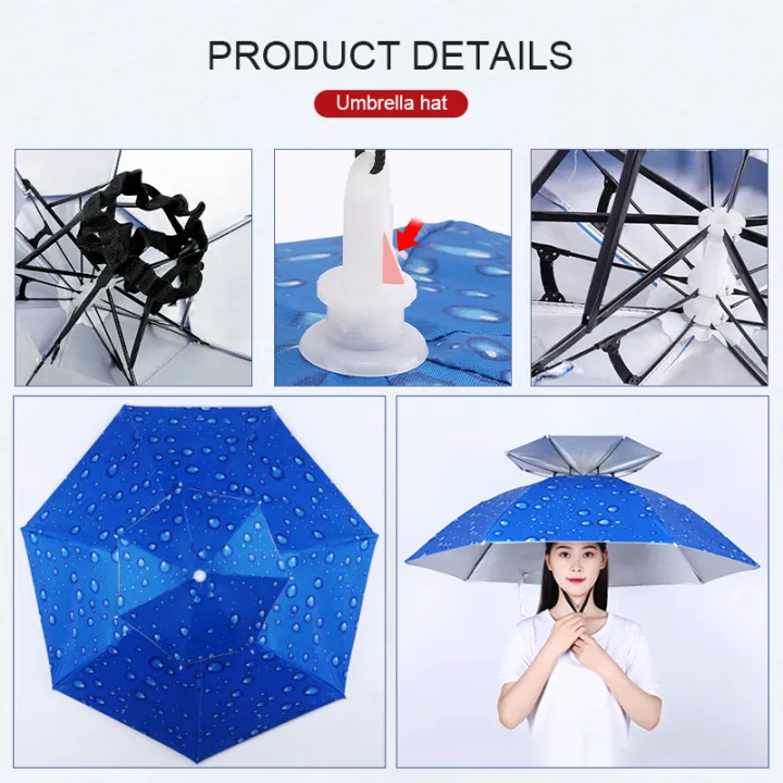 Hands-Free Wearable Umbrella – 37″ ☂️🧢